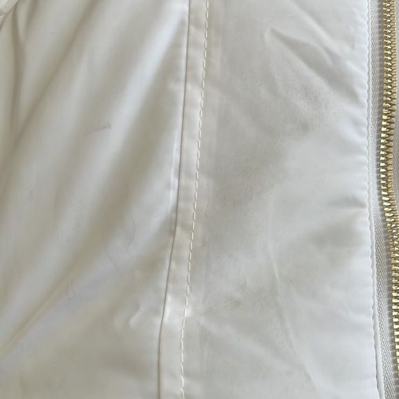 Yoki Outerwear Collection White Bomber Jacket with Hood - Medium - Picture 13 of 16